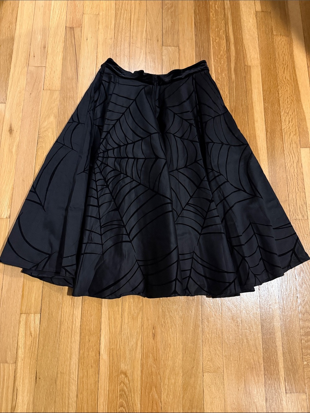 Vixen by Micheline Pitt Spiderweb Swing Skirt Black XL - Picture 6 of 7